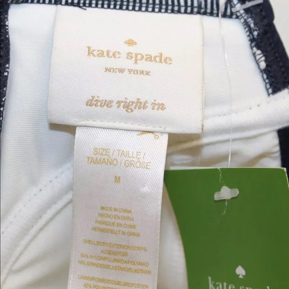 New Kate Spade Polka Dots Navy Blue Women Swim Suit Bikini Top Medium - Picture 9 of 9